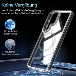 Coque de téléphone pour Galaxy S26, résistante aux chutes, transparente, magnétique, avec revêtement anti-jaunissement, compatible avec la charge sans fil - Product Image 5