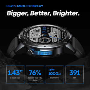 Nuevo Reloj Inteligente <span class=keywords><strong>Zeblaze</strong></span> <span class=keywords><strong>Stratos</strong></span> <span class=keywords><strong>2</strong></span> Ultra con GPS, GNSS de Doble Banda Integrado, Brújula, Altímetro Barométrico, 10 ATM y Llamadas de Voz - Product Image 5