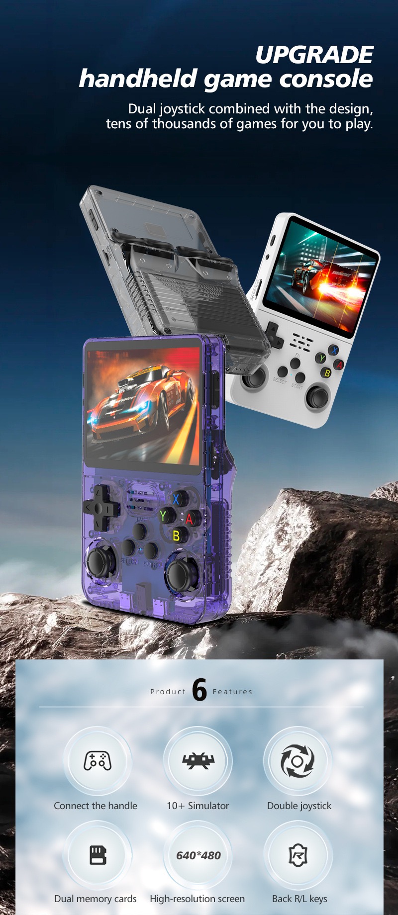 R36S Portable Gameboy - 64GB to 256GB with 10000+ Games