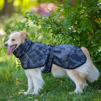 Chaqueta Impermeable Deportiva para Perro con Diseño de Camuflaje, Transpirable, para Exteriores, Fácil de Poner y Quitar, para Perros Grandes y Medianos, Cachorros, Equipo de Senderismo