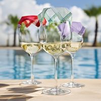 Lot de 4 couvercles lestés réutilisables en gaze pour verres à vin d'extérieur, en fibre de polyester, style européen et américain