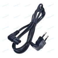 Câble d'alimentation européen à 2 broches cordon d'alimentation à Angle droit vers IEC C7 Figure 8 câble d'alimentation pour Samsung alimentation LED TV ordinateur portable