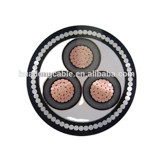 Cable Subterráneo de Cobre de Alta Tensión de 3 Núcleos, 33kv Cu(Al)/XLPE/<span class=keywords><strong>CWS</strong></span>/PVC 50mm2 95mm2 3x240mm2 NA2XSY 18/30kV 12/20kV - Product Image 4
