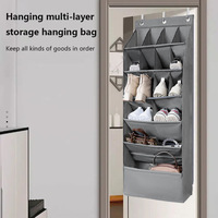Organizador de Zapatos Colgante con 10 Bolsillos, Bolsa de Almacenamiento para Zapatos, Bolsos, Llaves y Organización del Hogar
