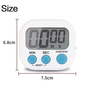 Minuteur numérique magnétique LED avec affichage <span class=keywords><strong>de</strong></span> compteur, réveil, compte à rebours électronique manuel, <span class=keywords><strong>chronomètre</strong></span> pour le sport, la cuisine, la douche et l'étude - Product Image 6