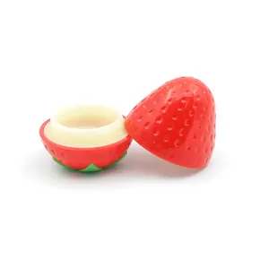 OEM mignon fruit fraise forme 30ml en plastique cosmétique crème pot de pommade bouteille en plastique sous-emballage fabricant/vente en gros