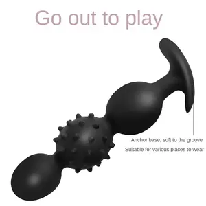 Perlas anales de silicona con bola incorporada, masajeador de próstata, juguetes de masturbación para adultos - Product Image 5