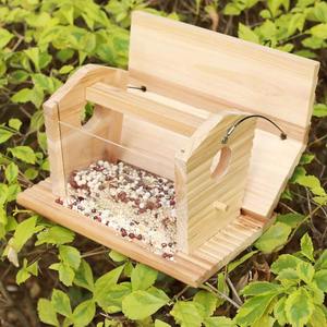 JX ที่ให้อาหารนกทำจากไม้เนื้อแข็งที่เป็นมิตรต่อสิ่งแวดล้อม พร้อมรูสำหรับนกเข้าออกได้อย่างอิสระ รูปลักษณ์ที่งดงาม - Product Image 3