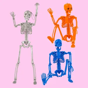 Requisiten Halloween-Dekorationen Haunted House Animated Human Moveable Joints lebendig hochwertiges 2024 Halloween-Skelett für Party