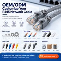 Kabel Jaringan RJ45 1Gbps Cat6 UTP 8P8C Male to Male Abu-abu PVC 24 26 AWG 1m 2m 3m 5m Router Switch Server OEM Custom