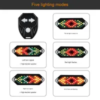 Lampes de poche LED, feu arrière de vélo en ABS pour vélo électrique, batterie rechargeable, étanche IPX5, 4 modes, télécommande sans fil, utilisation d'urgence