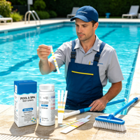 Bandelettes de test pour piscine 7-en-1, kit de test d'eau pour bassin, équipement de test de chlore pour l'eau, en promotion