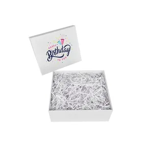 Elegant <b>Empty</b> Birthday <b>Gift</b> <b>Box</b> Recycled Craft Paper Slotted Design Glossy Matt Lamination Embossing <b>for</b> Socks Elegant Style - Product Image 1