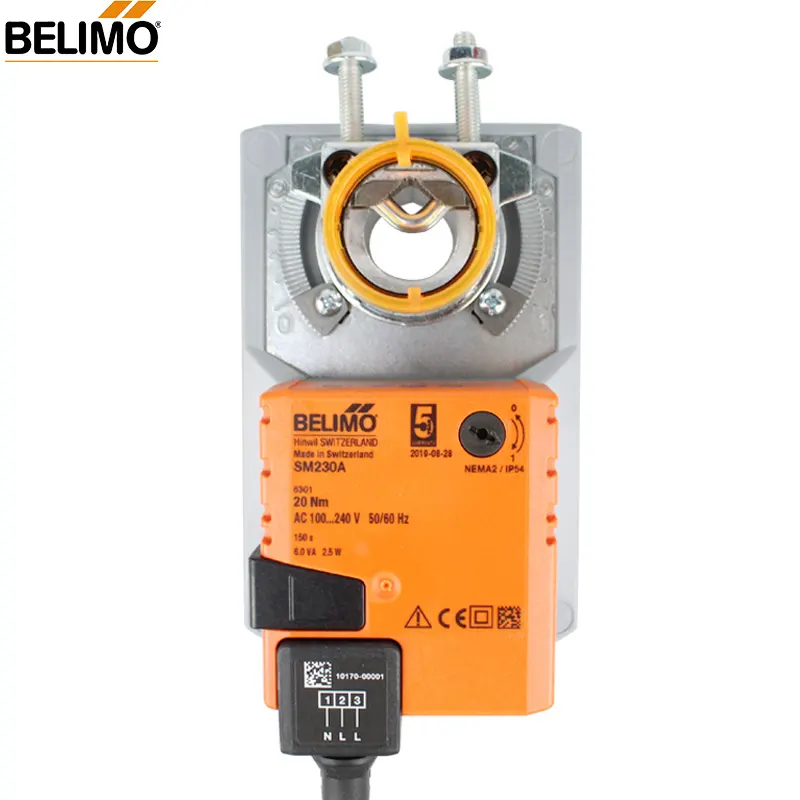 BELIMO 20NM SM230A 220V ตัวกระตุ้นแดมเปอร์สำหรับปรับแดมเปอร์อากาศในการระบายอากาศ