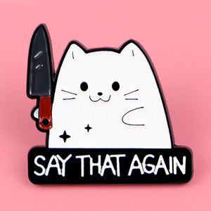 Pin de Esmalte Pintado con Diseño 'Coser Porque Matar <span class=keywords><strong>Personas</strong></span> Es Malo', Divertido para Memes, Broche de Joyería, Regalo para Amantes de la Manualidades y Amigos - Product Image 3