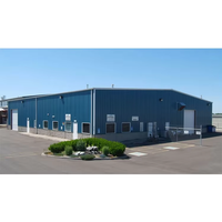 Bâtiment d'entrepôt en structure métallique de 6000 m², atelier en acier résistant aux vents de 180 km/h, solution industrielle en acier sur mesure
