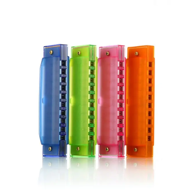 Kids Clearly Colorful Translucent Harmonica #KQ-01