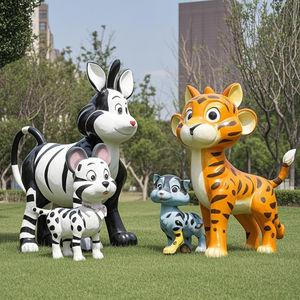 Maatwerk Cartoon Dierlijke Sculptuur, <span class=keywords><strong>Outdoor</strong></span> Decoratie Ornamenten Maatwerk, Indoor Glasvezel Hars Kat En Hond Beelden - Product Image 5