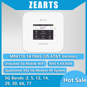 HKCC Nighthawk Netgear M6 MR6110 AT&T Used Home WiFi 6 5G Sub-6 Bands Wireless <b>Router</b> Firewall VoIP WEP VPN 1000Mbps QoS - Product Image 1