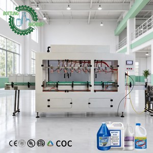 Máquina de Llenado Rotativa Lineal Eficiente y Resistente a la Corrosión, Línea de Envasado No Metálica para Productos de 0-3, 5 y 10 Litros: Ácidos, Pesticidas, Jabón - Product Image 1
