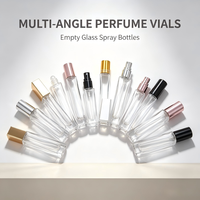 Botol Semprot Parfum Kaca Persegi Panjang Tipis Portabel 10ml Isi Ulang Mini Atomizer Wewangian Dengan Tutup Logam