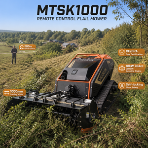 Débroussailleuse à essence Vigorun 18kW Loncin avec télécommande 200m, certifiée CE EPA, broyeur forestier RC pour le débroussaillage - Product Image 1