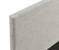 Lit en tissu de lin gris double taille au design moderne Willsoon Cadre en bois massif avec rembourrage doux pour un usage domestique à un prix abordable