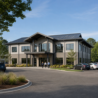 Bâtiment de bureaux préfabriqué en structure métallique, construction modulaire commerciale multi-étages, ossature métallique pour centre d'affaires