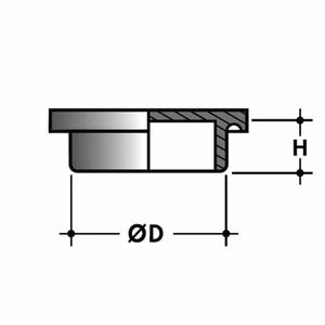 ฝาปิดสำหรับ Ø 40ที่ทำจากพลาสติกขัดเงาเรียบและมีการเชื่อมต่อด้วยไนลอนด้วยเทคนิคการหล่อแบบหัวตัวเลข - Product Image 2