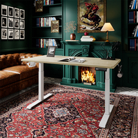 Bureau assis-debout électrique moderne et minimaliste de luxe à double moteur, en métal, ergonomique, réglable en hauteur, facile à assembler, mobilier de bureau