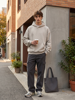 Sweat à capuche unisexe en molleton bouclette de coton 445 GSM de qualité supérieure, coupe oversize à épaules tombantes, chaud pour l'hiver, faible MOQ, style streetwear