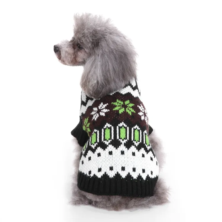 Nueva llegada ropa personalizada para perros suéter de punto para perros patrón libre invierno mascota perro gato suéter al por mayor