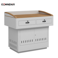 Pupitre/Chaire d'église doublement réglable tout-en-un pour mobilier scolaire avec microphone, interactif et électrique