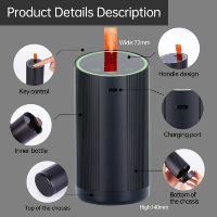 Diffuseur d'huiles essentielles portable électrique écologique 10 ml à démarrage/arrêt automatique USB en métal avec contrôle tactile et lumière LED sans eau pour voiture