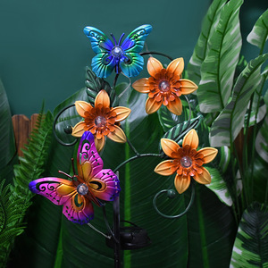 Lámpara Solar Decorativa para Jardín con Forma de Mariposa, LED, Impermeable, para Exteriores, Patio, Jardín, Paisaje - Product Image 1