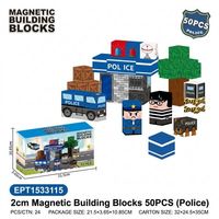 Juego de Bloques Magnéticos en Miniatura EPT, Listo para Viajar, en Caja de Hierro, Bloques de Construcción STEM 3D Portátiles, Ladrillos Magnéticos para Actividades Infantiles
