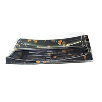 JY-6130 Ecologisch verantwoorde rechthoekige plastic verpakking sushibox voedselcontainer schaal plastic voedselverpakkingsdozen