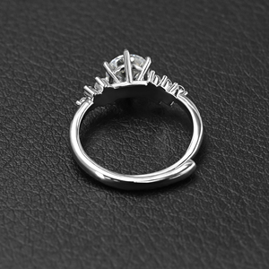 Anillo Ajustable de Moissanita Redonda de 1CT y 6.5MM, D VVS1, Chapado en Oro de 18K, Joyería de Boda Solitaria para Mujer, Venta al Por Mayor, Personalizado - Product Image 4