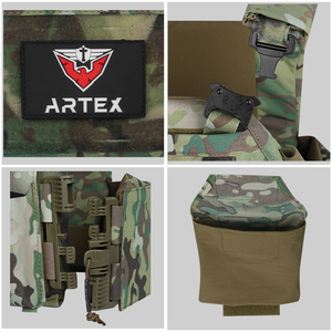 Artex Fast Release Lightweight Tactical Vest Outdoor Training Camo Protection Plate Carrier Nylon Material <b>Molle</b> Hiking Vest - Product Image 6