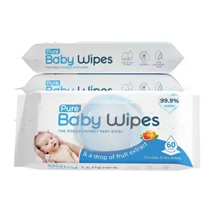 Lookon water bebe wipes babies 99.9 pure private label factory cheap wet wipes customized production of wet wipes