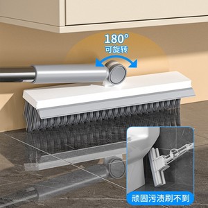 Brosse de sol à long manche avec raclette et brosse à interstice en V rotative à 180° pour le nettoyage des carreaux de salle de bain, idéale pour le dropshipping Shopify - Product Image 4