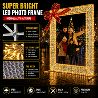 Marco de Fotos LED para Exteriores con Motivo Navideño, Decoración Luminosa para Centros Comerciales, Eventos, Bodas, Exhibición Comercial, Tamaño Personalizado