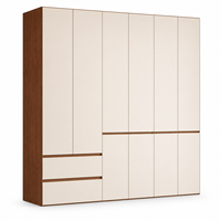 Armoire moderne en bois massif épaissi, armoire de rangement pour salle de sport et chambre, 60 cm de profondeur, sur pied, grande capacité