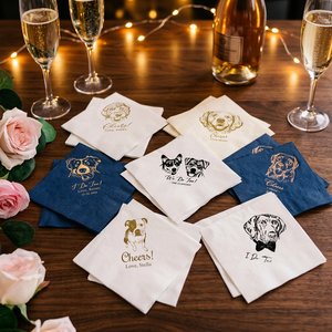 Servilletas de Papel Ecológicas y Seguras con Diseño Romántico Impreso Digitalmente, Personalizadas para Bodas y Fiestas, Venta al Por Mayor - Product Image 3