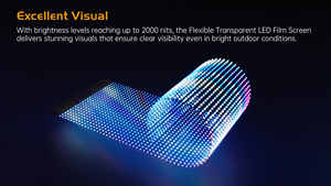 Einfach Schnell zu Installierende P6.25 <span class=keywords><strong>LED</strong></span>-Fensterfolie HDR10+ 5 Jahre Garantie Transparentes <span class=keywords><strong>Display</strong></span> Lichtdurchlässigkeit Energieeffizient - Product Image 4