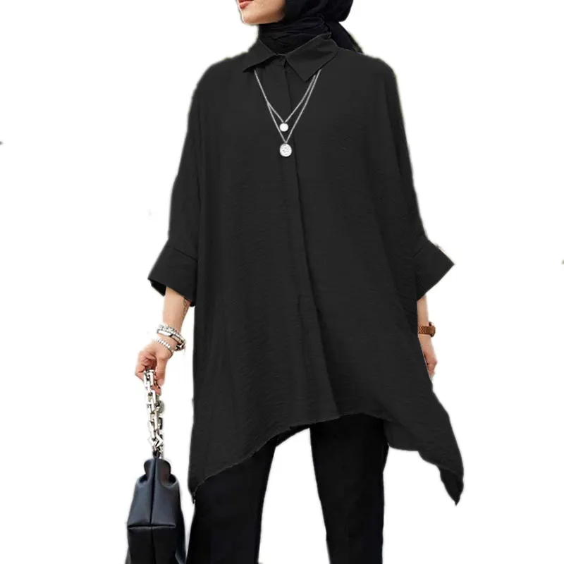 Chemise décontractée pour femmes musulmanes malaisiennes, vêtements islamiques, grande taille, à la mode, nouvelle collection 2023