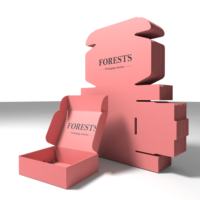 Cajas de Embalaje de Cartón Corrugado Plegables Rosas de Alta Gama con Lámina Dorada, Hechas con Materiales Reciclados Ecológicos, MOQ Bajo, para Productos de Belleza