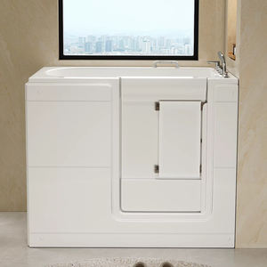 Mandrex Petit Rectangle Autoportant Acrylique Walk-In Assise Massage Combo Air Whirlpool Aide au <span class=keywords><strong>Bain</strong></span> pour Personnes Âgées Egouttoir - Product Image 2