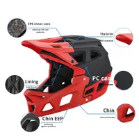 Casque de vélo tout-terrain pour la compétition de descente, nouveau modèle transfrontalier, pour adultes, avec coque en polycarbonate certifiée CE