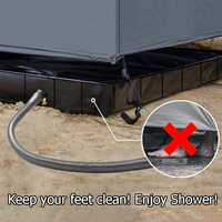 Tente de douche portable pour voiture, abri latéral pour véhicule, cabine d'essayage et de toilette pour SUV, idéale pour le camping en extérieur